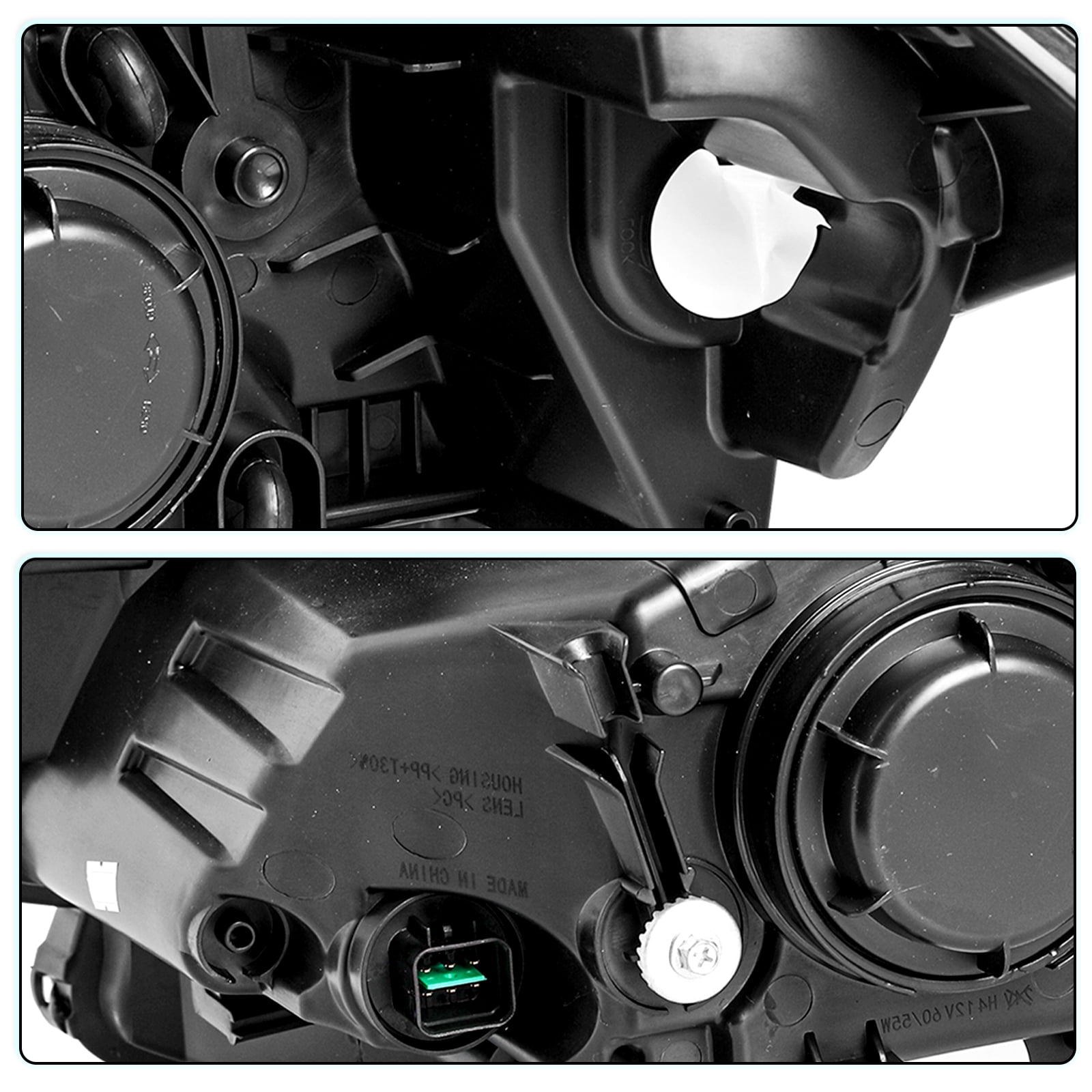For 2010-2011 Kia Soul Headlights Headlamps Halogen Set