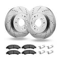 thumbnail image 1 of VEVOR Front Brake Kit Compatible with 2008-2016 Cadillac Escalade/Escalade ESV, 2017-2020 Cadillac Escalade/Escalade ESV (Models without Brembo Brake Package), Drilled & Slotted Brake Rotors Kit, 1 of 9