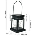 thumbnail image 3 of Outdoor Solar Hanging String Light Lantern | LED Decorative Pendant Lamp | ABS Lightweight Durable | Modern Retro Style | Metal Hook Included | 9x9x14cm | Warm Ambiance Lighting, 3 of 7