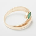 thumbnail image 5 of LBG British Made 18k Rose Gold Natural Emerald Womens Band Ring - 33 size options - Size 10, 5 of 6