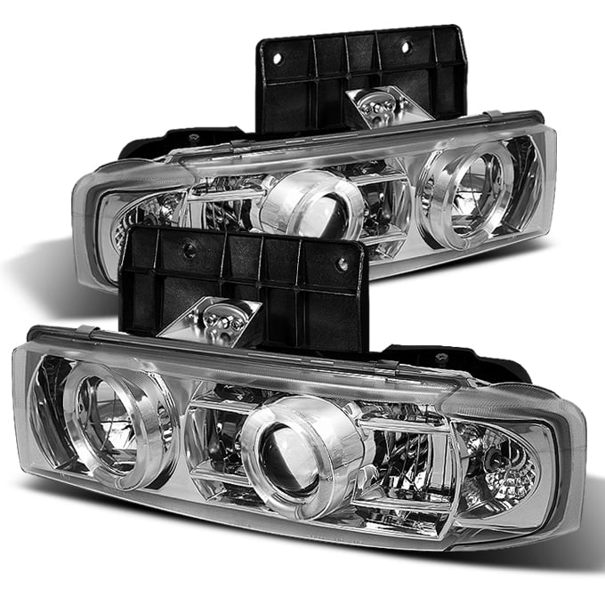 Fits 95-04 Chevy Astro Van Safari Chrome Clear Dual Halo Projector