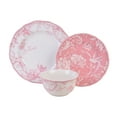 thumbnail image 5 of 222 Fifth Adelaide Round Porcelain Dinnerware Set, 12-Piece, Pink Blush Toile, 5 of 8