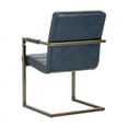 thumbnail image 3 of Sunpan Jafar 19" Faux Leather Dining Armchair in Vintage Blue (Set of 2), 3 of 6