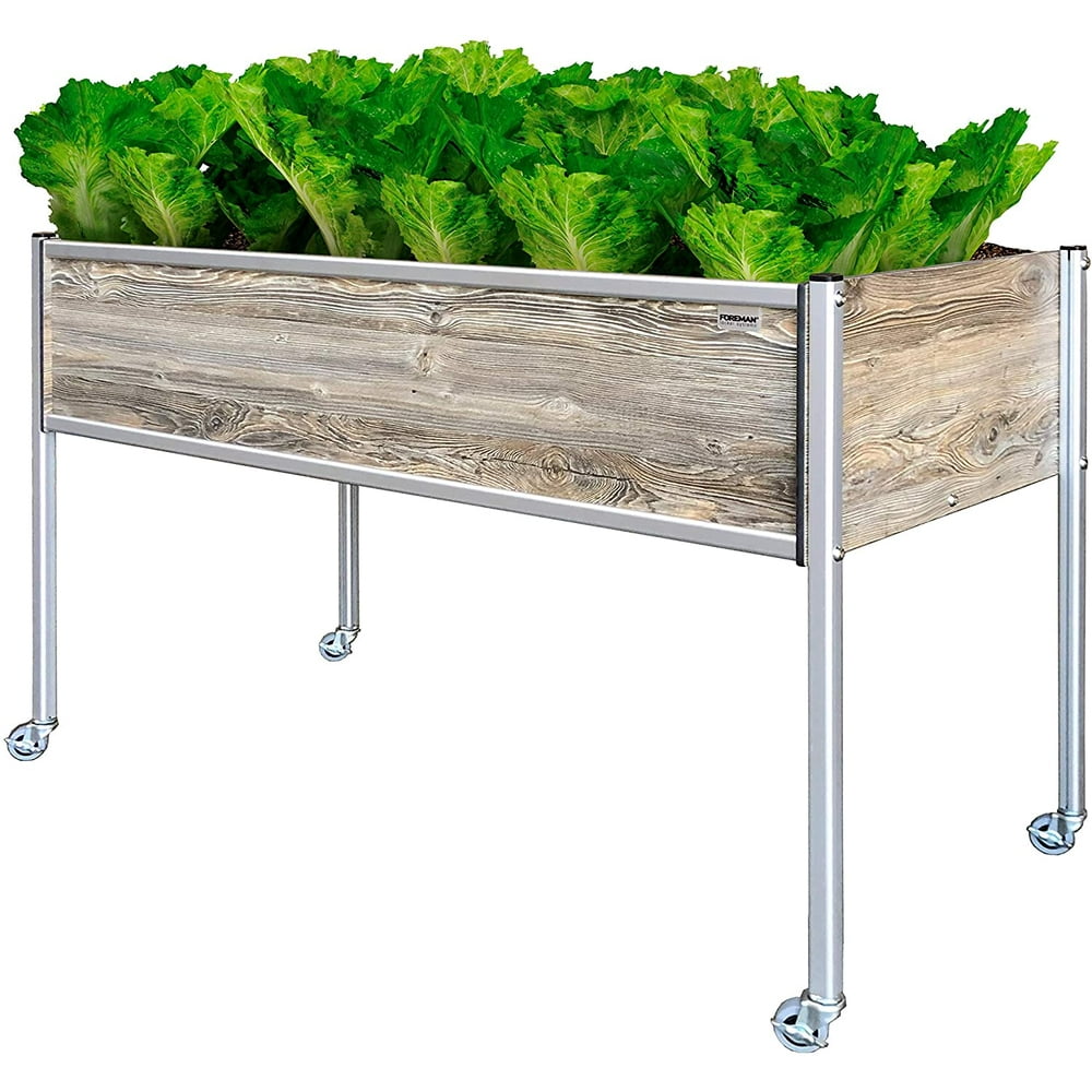 Foreman Raised Garden Bed Made from HPL Plastic and Aluminum Legs with
