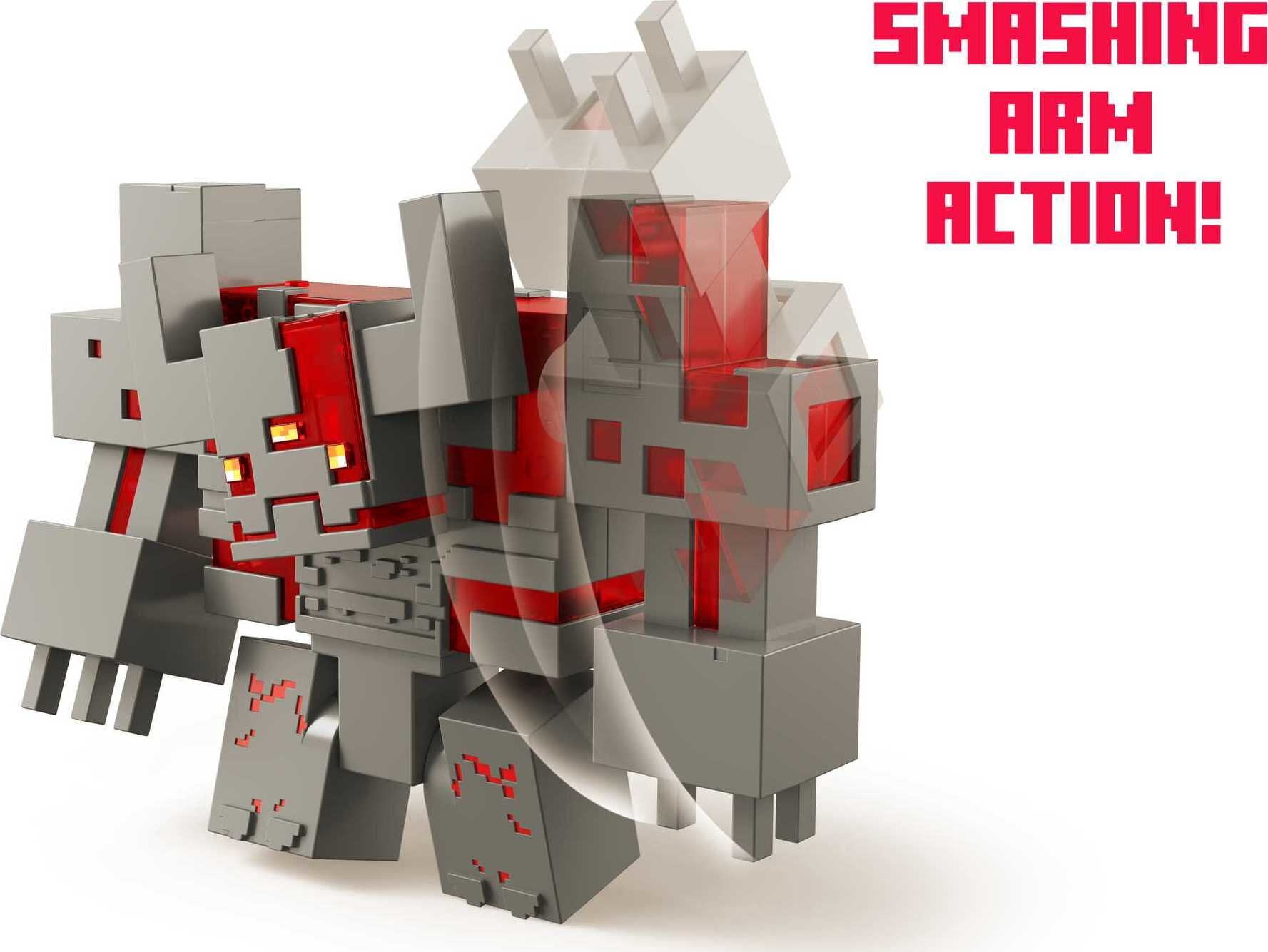 ​Minecraft Dungeons Redstone Monstrosity, Large Battle Figure (10-inch by 7.3-inch), Action and Adventure Toy Based on Video Game, Gift for Kids Age 6 and Older​​​​