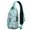 Greenish-blue-49, variant on Crossbody Sling Backpack for Women Men Flat Design Dolphin Shoulder Sling Crossbody Casual Chest Bag for Travel Sports Running Hiking