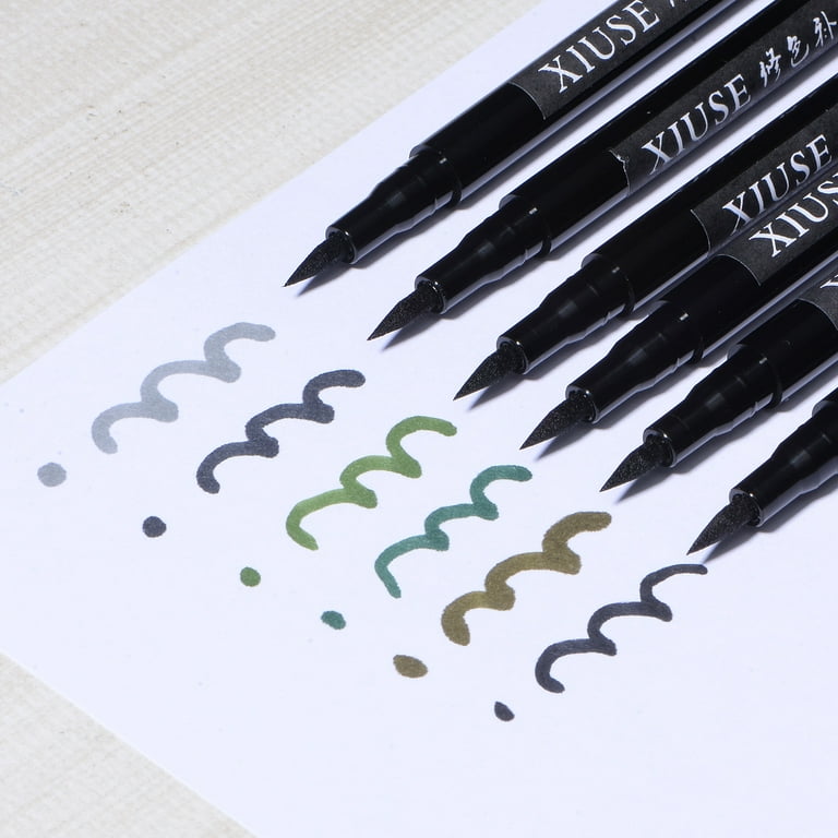 Uxcell Fabric Markers Permanent Dye Paint Textile Marker Pens Fine Tip for  DIY Clothes Shoe, Black 