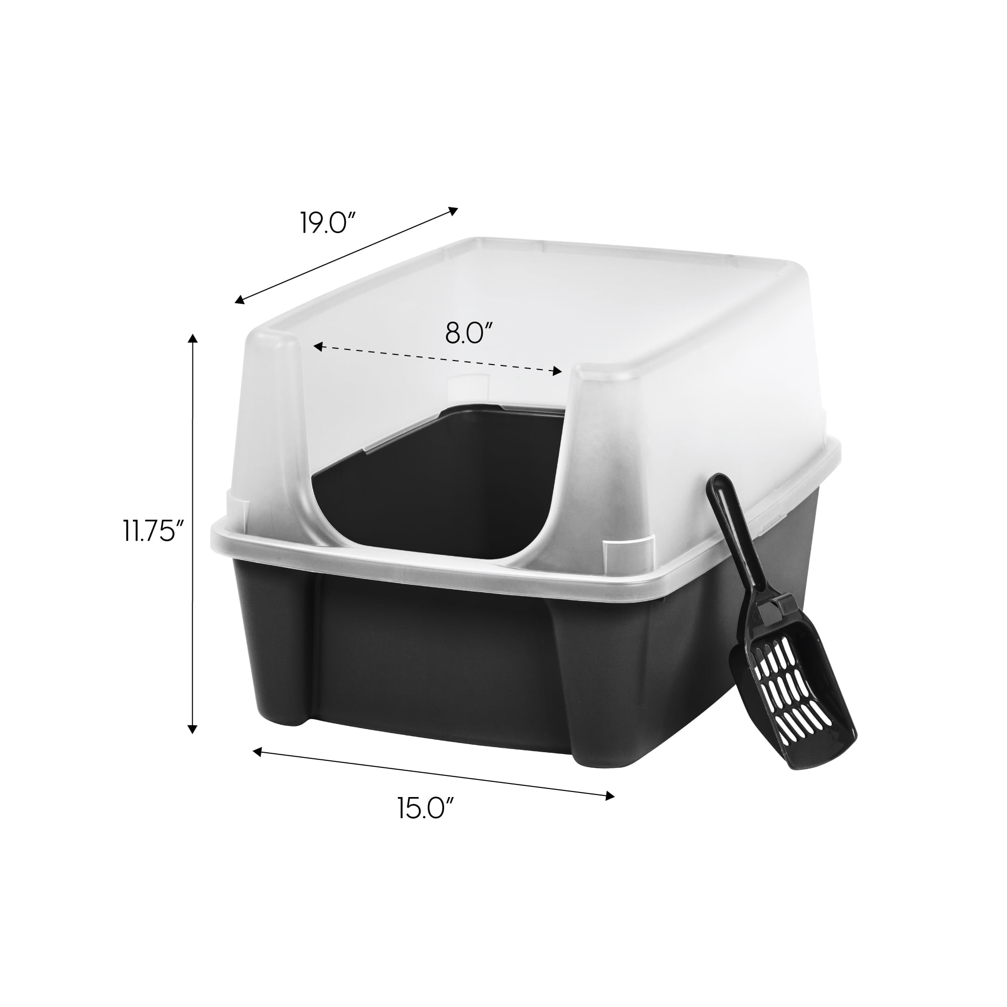 Litter box shield top