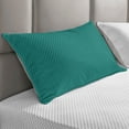thumbnail image 2 of Teal Quilted Pillowcover, Knitting Inspired Pattern Sewing and Crafting Hobby Themed Design Monochrome Image Print, Standard King Size Accent Pillow Cover for Bedroom, 36" x 20", Teal, by Ambesonne, 2 of 2