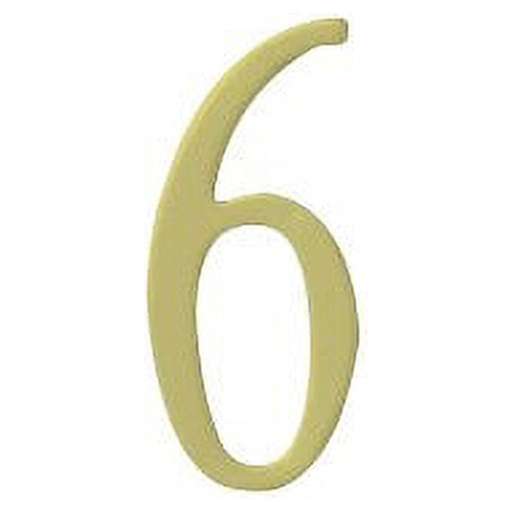 3 inch Brass Self Adhesive Address Number. Number: 3