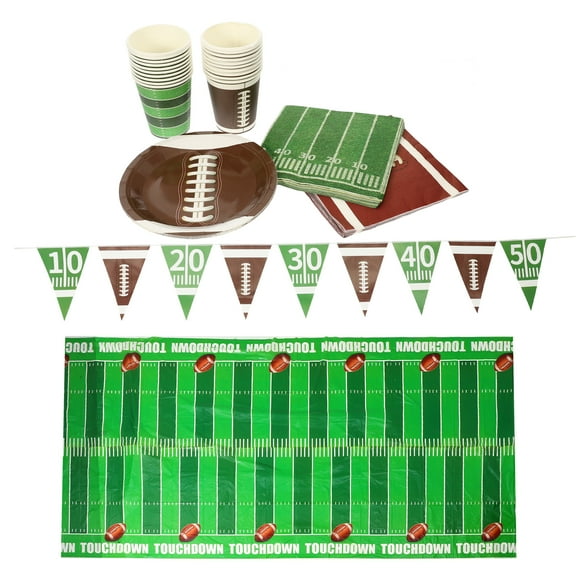 OGITUDE 1 set of Football Party Supplies Tableware Set Disposable Paper Tableware Paper Cutlery