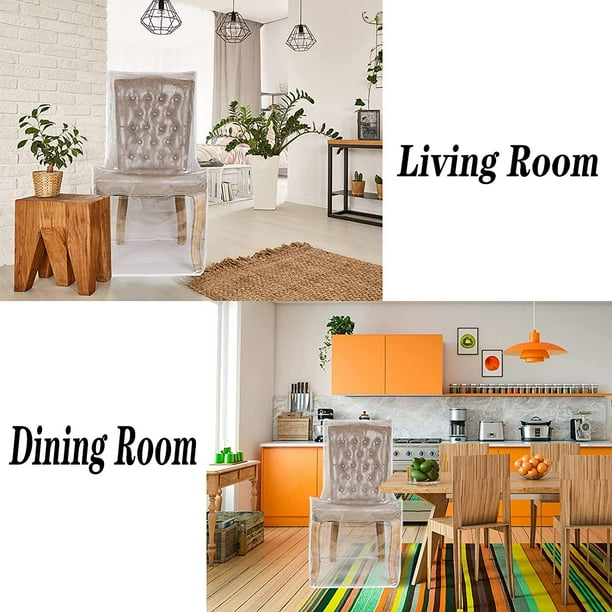 Plastic Dining Chair Cover Waterproof Dining Room Chair Protector Heavy Duty Clear Chair Cover Keep Your Dining Chair Away from Water Dust Paws and Claws Walmart