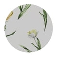 thumbnail image 4 of Chilfamy Spring Floral Round Tablecloth Watercolor Tulip Lavender Butterfly Decorative Table  Cover Washable Polyester Fabric Farmhouse Holiday Tablecloths for Home Party Dinner Decor 38-42, 4 of 8