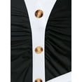 thumbnail image 3 of Rosegal Plus Size Sleeveless Colorblock Belted Knee Length Dress, 3 of 4