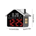 thumbnail image 3 of CaiYueKe House Shaped LED Alarm Clock, Large Display Digital Clock with Night Light, Multi-Functional Electronic Clock, Dual Alarm Clock with Snooze, USB Powered Desk Clock, Bedside Table Clock, 3 of 6
