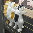 thumbnail image 1 of Simulation Cat Eco-friendly Vivid Artificial Fur Lovely Simulation Stuffed Plush Cat Toy for Household, 1 of 7