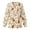 Blue Otter Print, variant on Dachshund Dog Print Women's Long Sleeve Warm-up Scrub Jacket Soft Breathable Fabric, Relaxed Fit, Snap Front Closure, Suitable for Pet Clinic, Hospital, Veterinary Nursing Work Wear