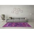 thumbnail image 3 of Ahgly Company Indoor Square Oriental Purple Industrial Area Rugs, 4' Square, 3 of 4