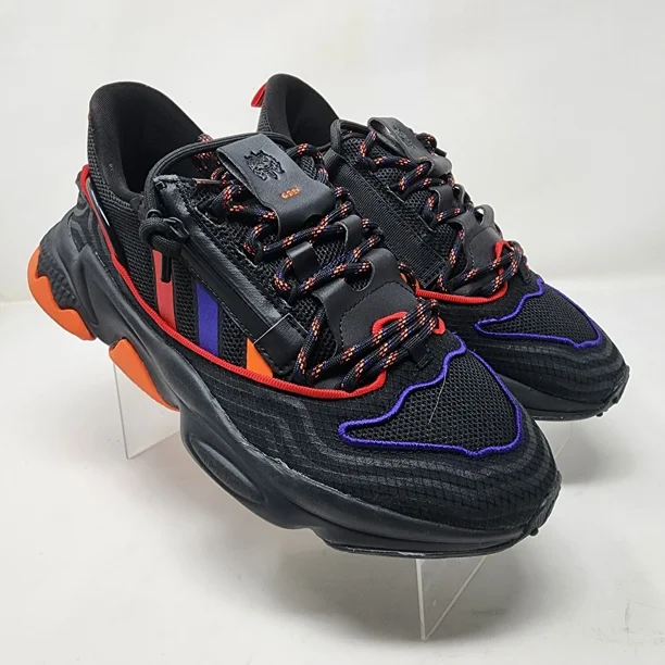 Ad-id-as Running Shoes Mens 6.5 Black Ozweego Zip Chinese New Year Gym Sneakers
