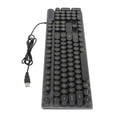 thumbnail image 1 of Clavier de Jeu, Clavier Filaire USB, Rétroéclairé LED Arc-en-Ciel, 104 Touches Rondes, Étanche, pour Win OS X Ordinateur de Bureau Portable, pour AIO Ordinateur, 1 of 8
