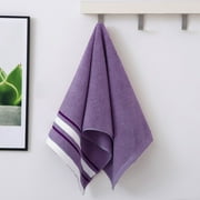 Soft Absorbent Cotton Towel - Thickened & Durable for Face & Bath, Premium Household Towel Set, Purple, JKODE