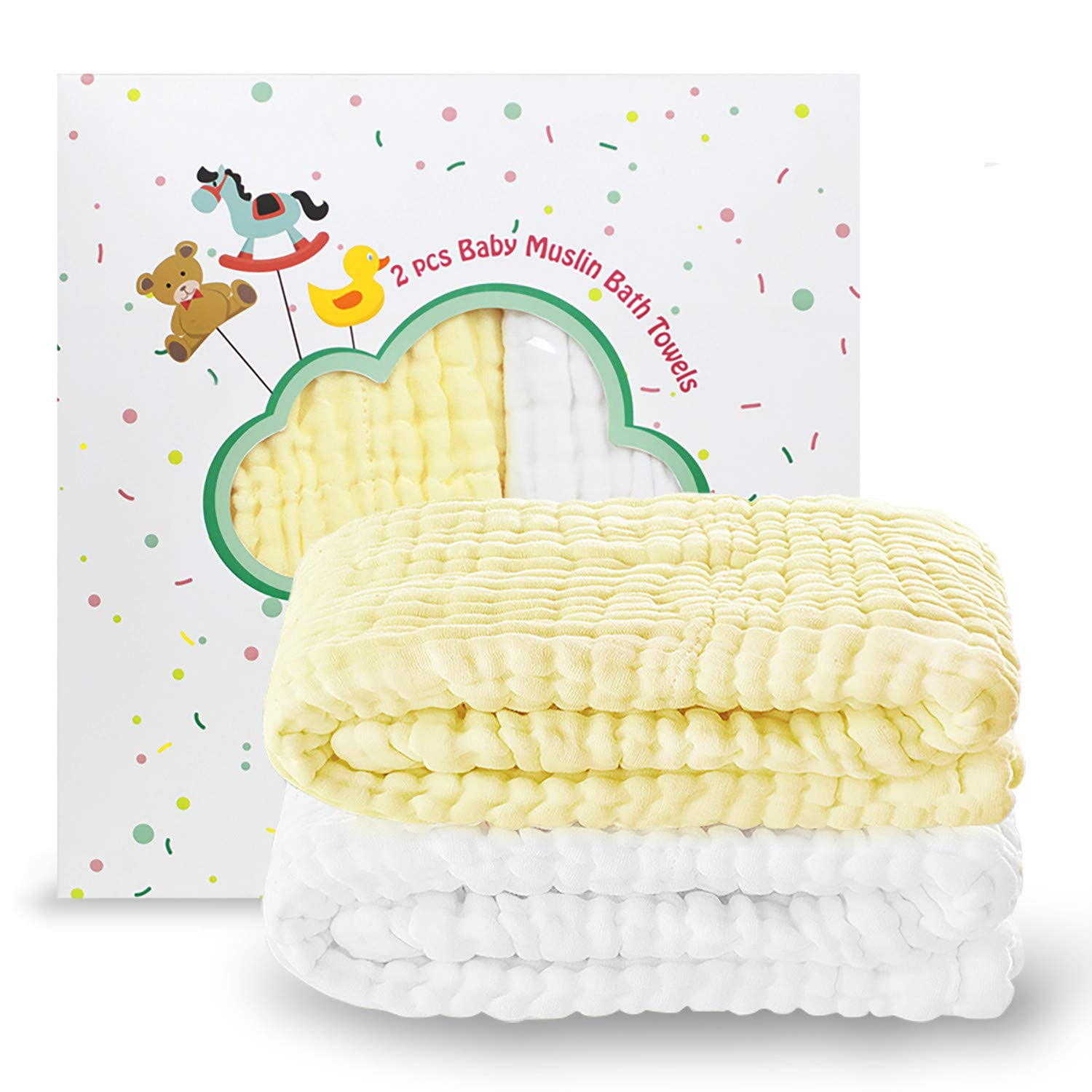 muslin baby bath towels