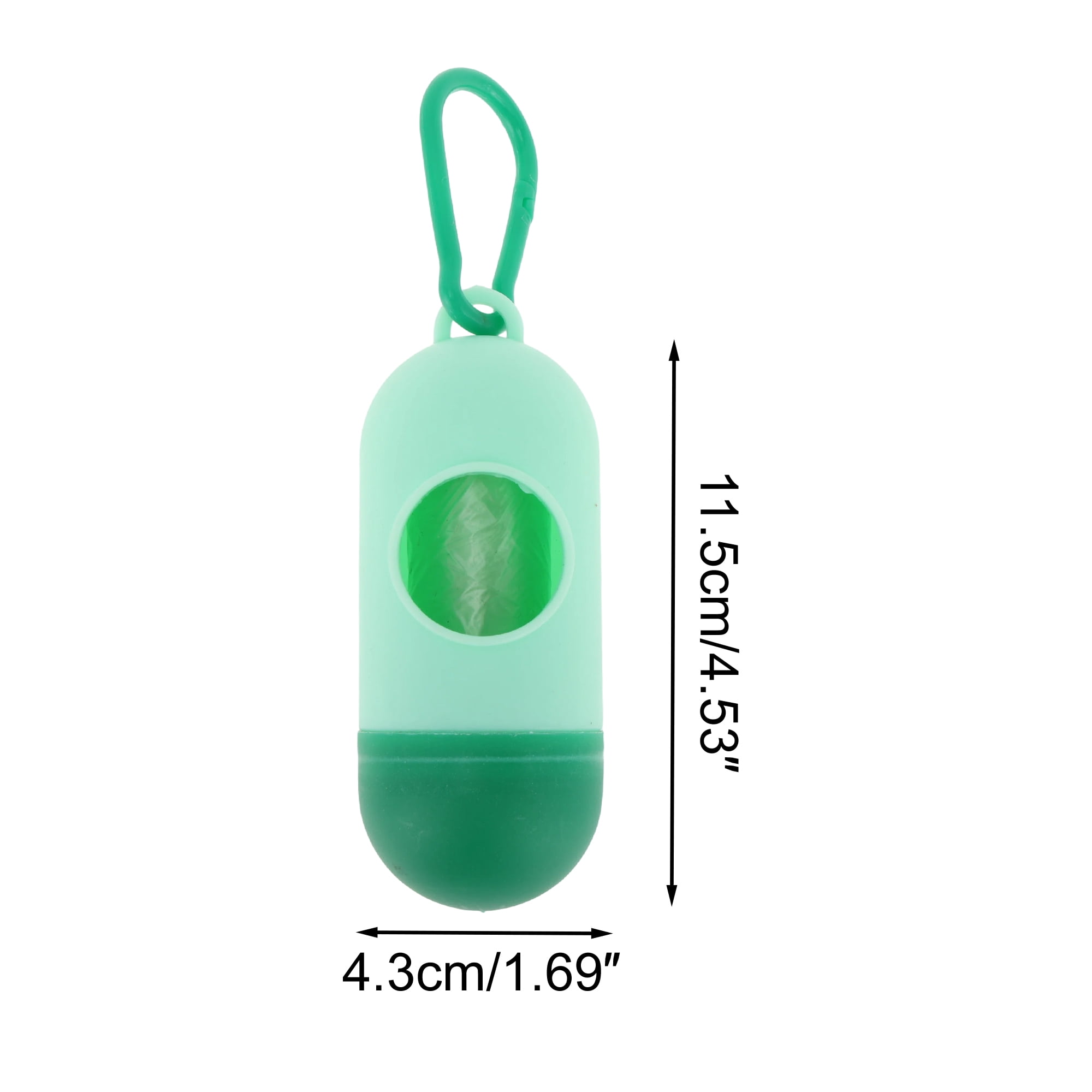 Unique Bargains Pill-shaped Poop Bag Dispenser 4 Pcs Pink, Purple, Green, Blue