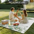 thumbnail image 4 of Sage Green Leaves Outdoor Rug for Patio/Deck/Porch, Non-Slip Large Area Rug 3 x 5 Ft, Weeping Spring Floral Elegant Pastoral Indoor Outdoor Rugs Washable Area Rugs, Camping Rug Carpet Runner, 4 of 8