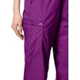 thumbnail image 4 of WonderWink Womens Petite Wonderwork Pull-On Cargo Scrub Pant XX-Large Tall Eggplant, 4 of 4