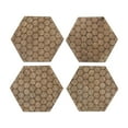 thumbnail image 2 of IH Casa Decor Set Of 4 Mango Wood Hexagon Honeycomb Coasters, 2 of 2