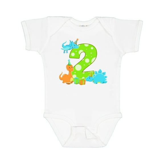 Inktastic Dinosaur Party-second Birthday Boys or Girls Baby Bodysuit