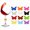 24pcs-B, variant on 24pcs Cute Monkey Wine Glass Labels - Fun Silicone Drink Markers for Parties, Weddings, and Birthdays, Non-Slip Reusable Cup Identifiers for Stemware