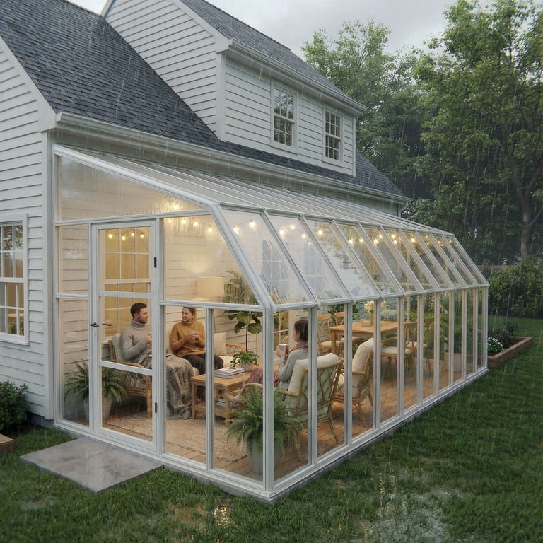Palram - Canopia Sun Room 8' x 20' Walk-In Greenhouse for Deck