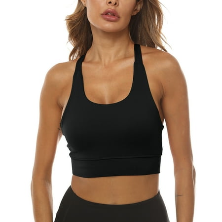 

Cptfadh Womens Tops Women Fitness Beautiful Hot Yoga Bra Back Plug Cell Phone Pocket Yoga Bra Sports Bra