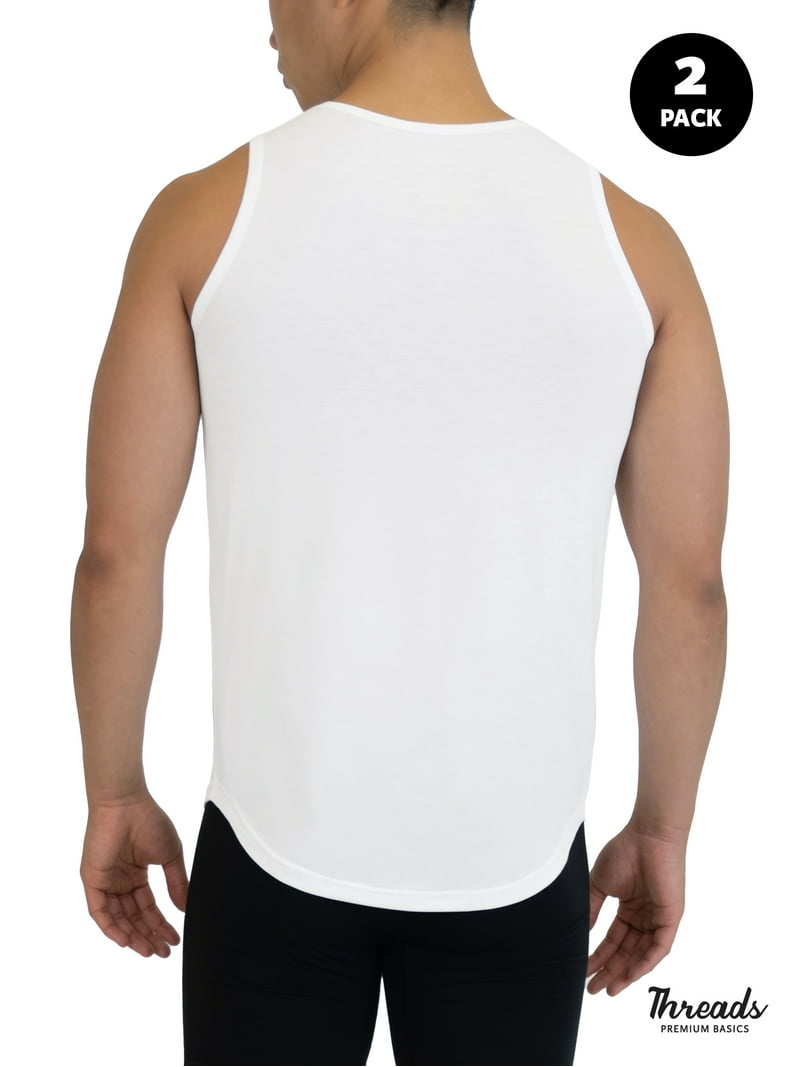 Threads Men's Undershirt, Ultra-Soft Tank, Moisture Wicking, Anti