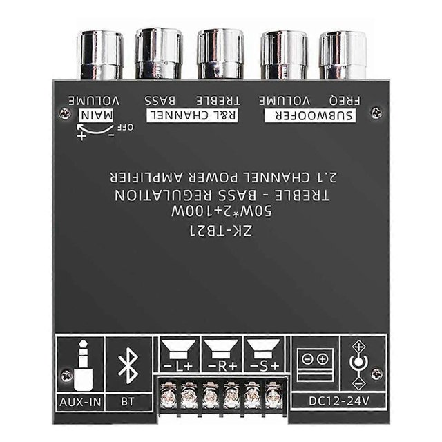 ZK-TB21 Bluetooth 5.0 Subwoofer Amplifier Board 50WX2+100W 2.1 Channel Power Audio Stereo Amplifier