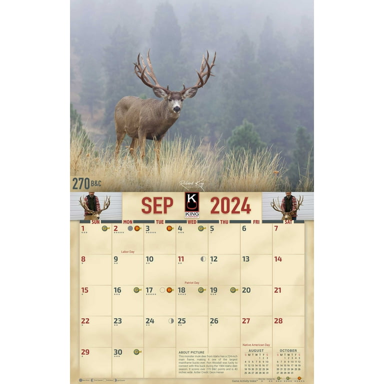 2024 Monster Mule Deer Wall Calendar 16-Month X-Large Size 14x22, Best Mule Deer Big Buck Calendar by The KING Company-Monster Calendars - Walmart.com 2024-monster-mule-deer-wall-calendar-16-month-x-large-size-14x22-best-mule-deer-big-buck-calendar-by-the-king-company-monster-calendars-walmart-com