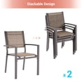 thumbnail image 4 of CHYVARY Outdoor Textilene Dining Chairs Set of 2, Waterproof Stackable Chairs, Suitable for Patio, Backyard and Garden, Taupe, 4 of 6