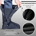 thumbnail image 3 of Sonducket Cubrezapatos Negros para la Lluvia Zapatos Impermeables para protección contra la Lluvia Fáciles de Usar y Quitar Cubrezapatos Desoto Accesorios de calzado 2XL, 3 of 6