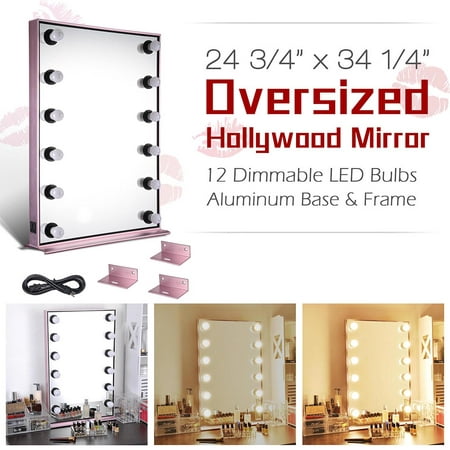 Yescom Hollywood Makeup Vanity Mirror w/ Dimmable LED Lights Tabletop Wall