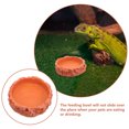 thumbnail image 3 of USHOBE Bol Alimentaire pour Lézard en Résine Rond Marron Clair 1Pcs pour Temps d'Alimentation, 3 of 8