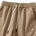 thumbnail image 7 of Men's Y2K Baggy Parachute Pants Track Pants, Quick Dry Open Bottom Wide Leg Jogger Trousers with Big Pockets Elastic Drawstring Waist for Gym Hiking Daily Casual Wear, 7 of 7