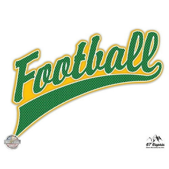 Football - 3" Vinyl Sticker - For Car Laptop I-Pad Phone Helmet Hard Hat - Waterproof Decal