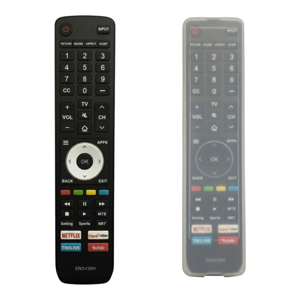 Control Compatible con Hisense Smart TV 4K EN3V39H + Funda