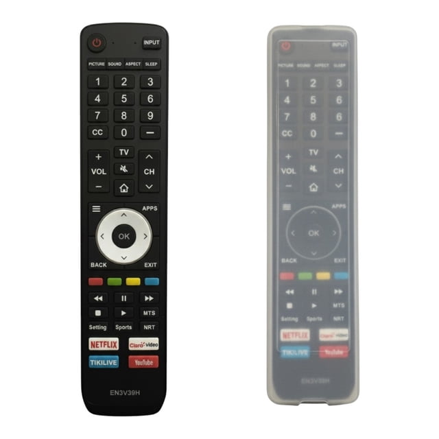 Control Compatible con Hisense 4K EN3V39H con Funda
