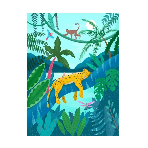 Trademark Fine Art Petra Lizde Jungle Leopard Canvas Wall Art