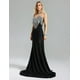 thumbnail image 4 of Vestido de noche BELLA BARNETT, largo hasta el suelo, con diamantes de imitación brillantes, 4 of 6
