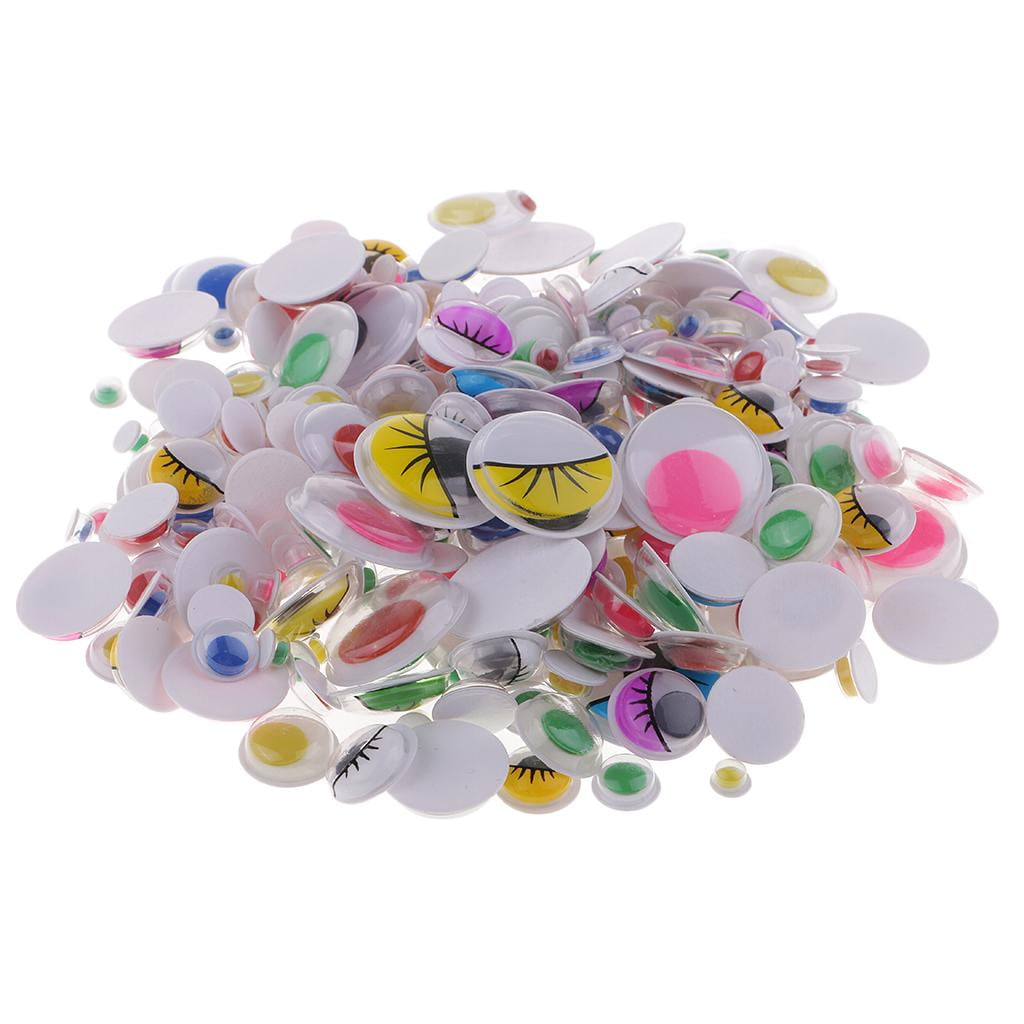 300x Colorful Creative Wiggly Wiggle Doll Craft Googly Eyes Glue On Sticker