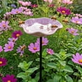 thumbnail image 4 of Handcrafted Ceramic Mini Pollinator Water Station, Colorful Floral Bee Feeder Butterfly Bath, Small Garden Stake Yard Outdoor Decor, 4 of 6