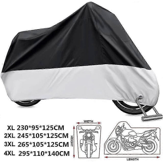 Carcasa de protección para Moto Bche de Moto Couverture de Scooter Impermable Exterieur Anti-UV Poussire Verrouillable 295 x 110 x 140 cm